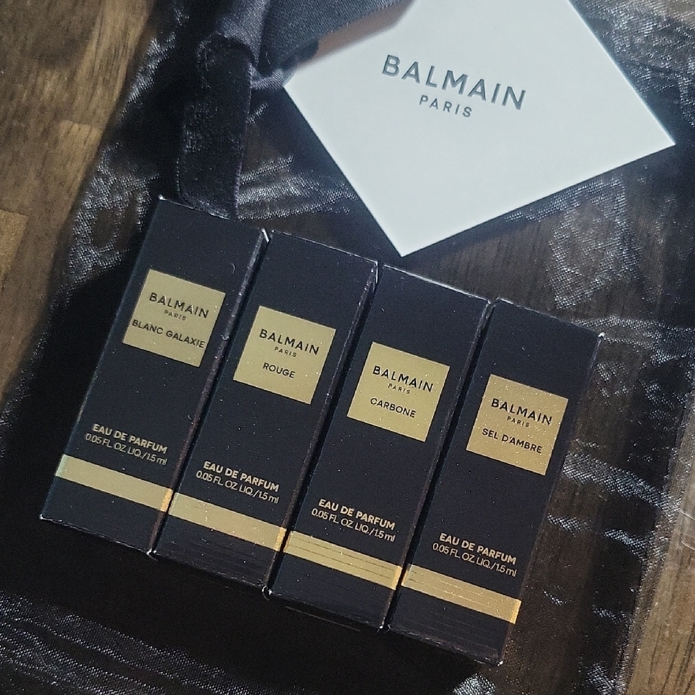 Sold*Balmain Black and Gold Grooming Essentials